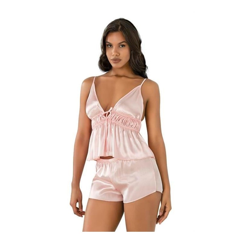 Aria's Closet Somon Saten Şort Takımı 9208