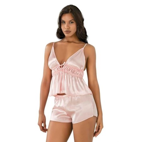 Aria's Closet Somon Saten Şort Takımı 9208