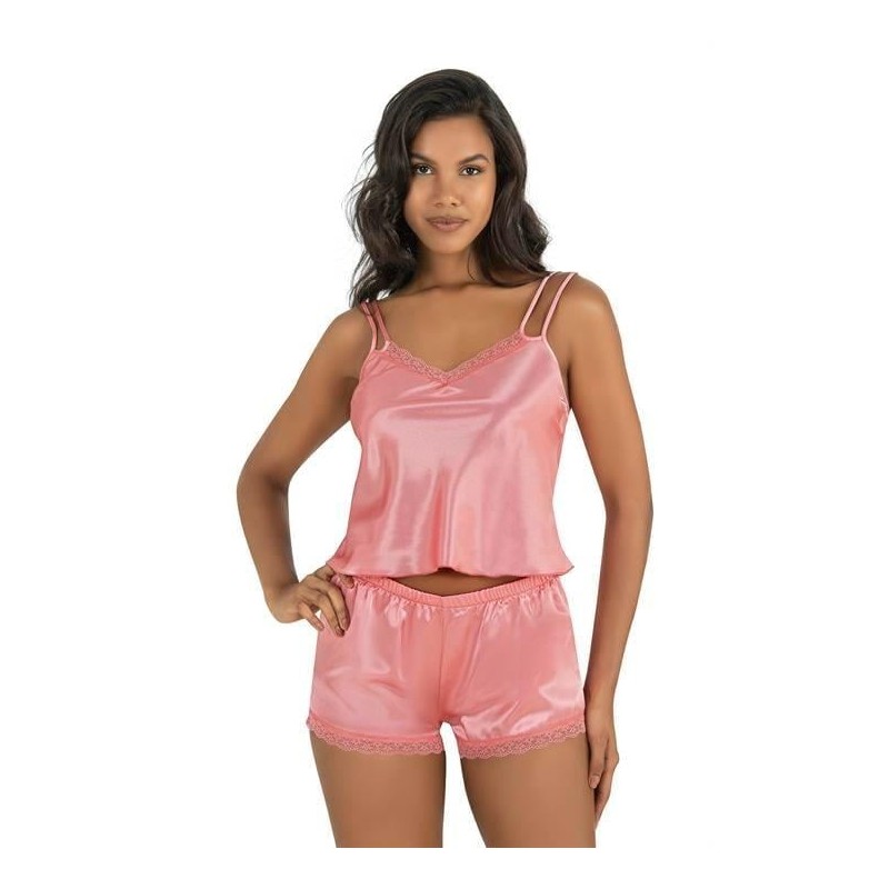 Aria's Closet Mercan Saten Şort Takımı 9210