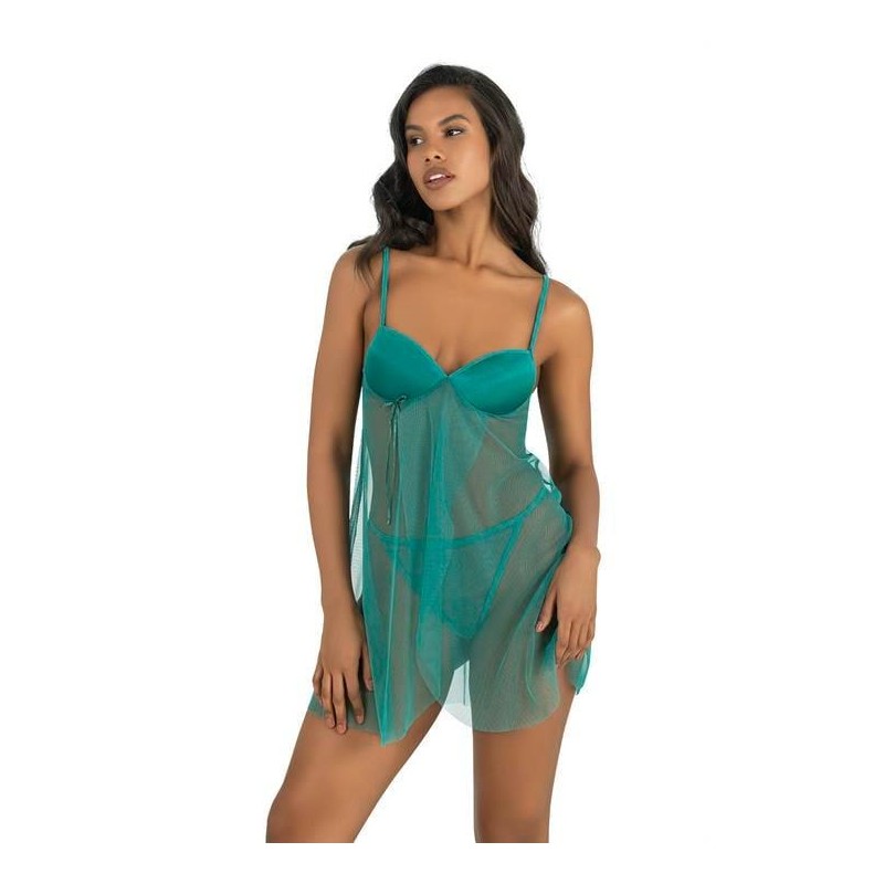 Aria's Closet Petrol Kısa Tül Gecelik 4253