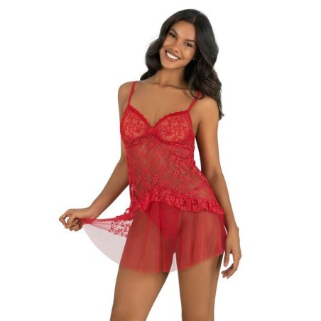 Aria's Closet Kırmızı Kısa Tül Gecelik 4212