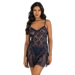 Aria's Closet Lacivert Kısa Tül Gecelik 4213