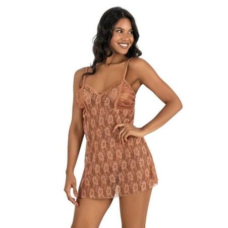 Aria's Closet Bakır Kısa Tül Gecelik 4214