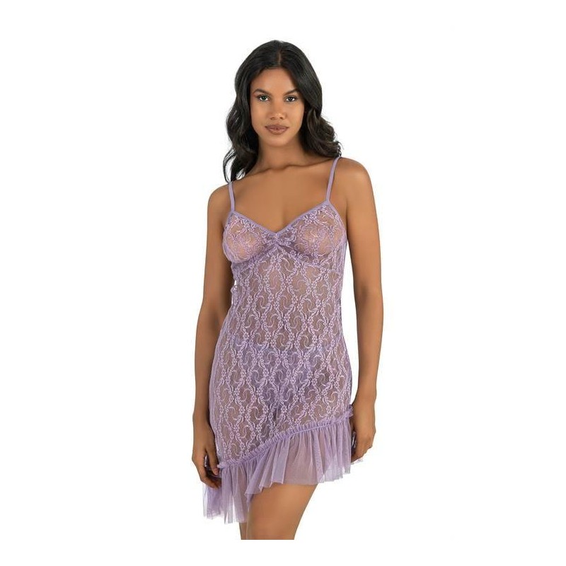 Aria's Closet Lila Kısa Tül Gecelik 4217