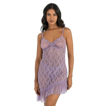 Aria's Closet Lila Kısa Tül Gecelik 4217