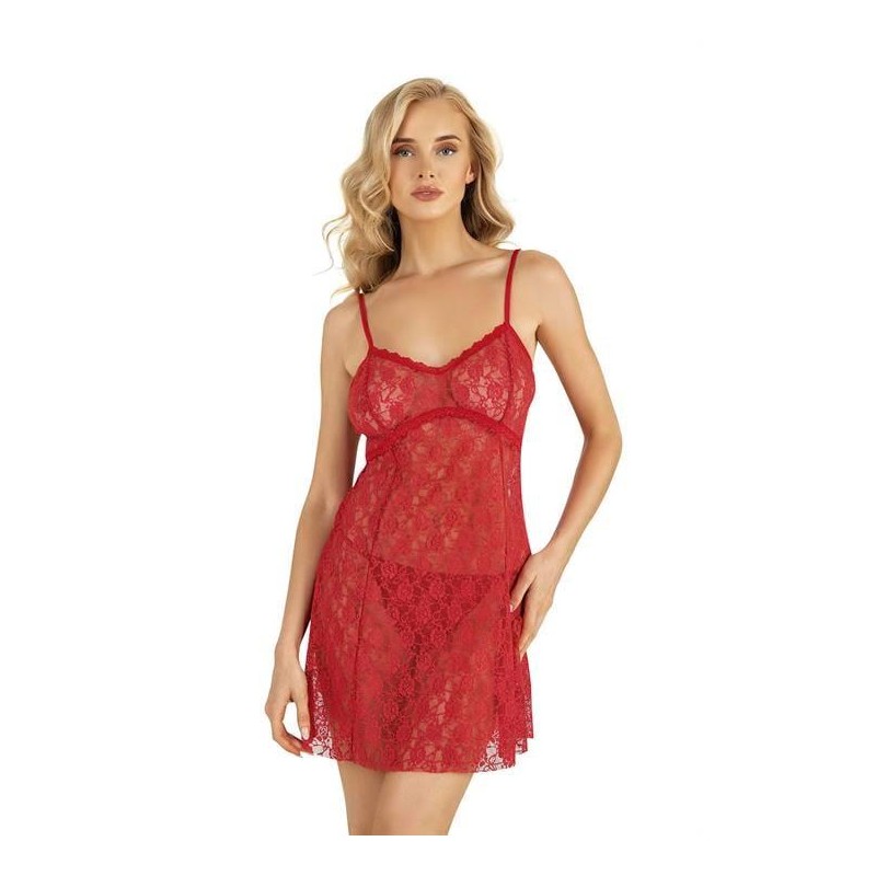 Aria's Closet Kırmızı Kısa Tül Gecelik 4223