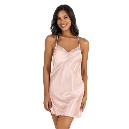 Aria's Closet Somon Kısa Saten Gecelik 8213