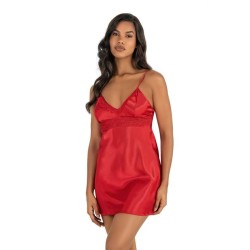 Aria's Closet Kırmızı Kısa Saten Gecelik