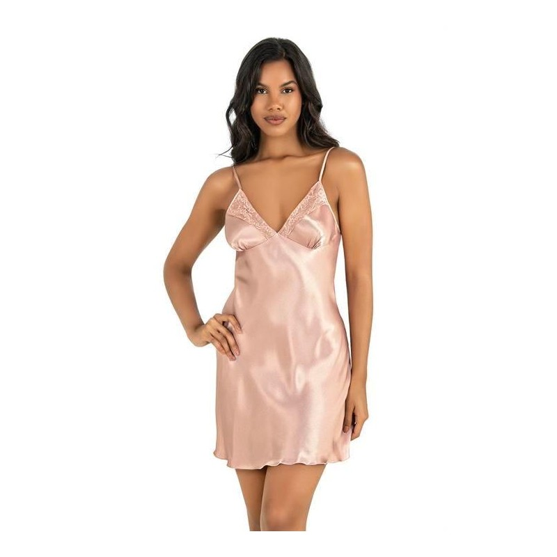 Aria's Closet Pudra Kısa Saten Gecelik 8201