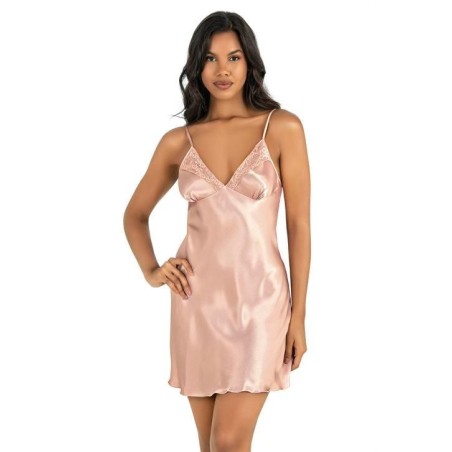 Aria's Closet Pudra Kısa Saten Gecelik 8201