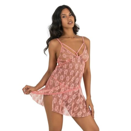 Aria's Closet Mercan Kısa Tül Gecelik 4204