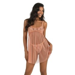 Aria's Closet Kayısı Kısa Tül Gecelik 4206