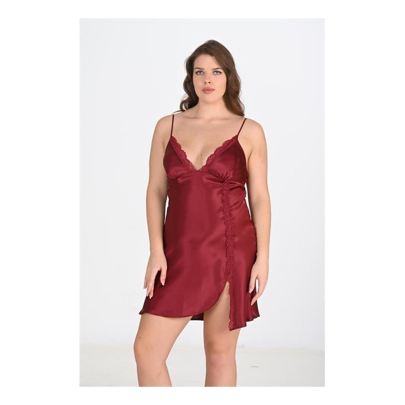 Ahu 2li Bordo Sabahlık Takımı Bigsize 6202