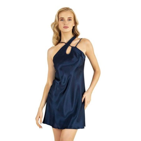 Aria's Closet Lacivert Kısa Saten Gecelik 8207