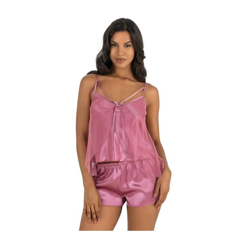 Aria's Closet Gül kurusu Saten Şort Takımı