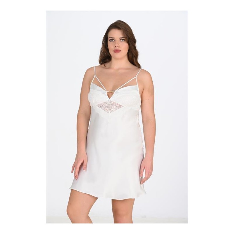 Aria's Closet Büyük Beden Ekru  Gecelik 2100