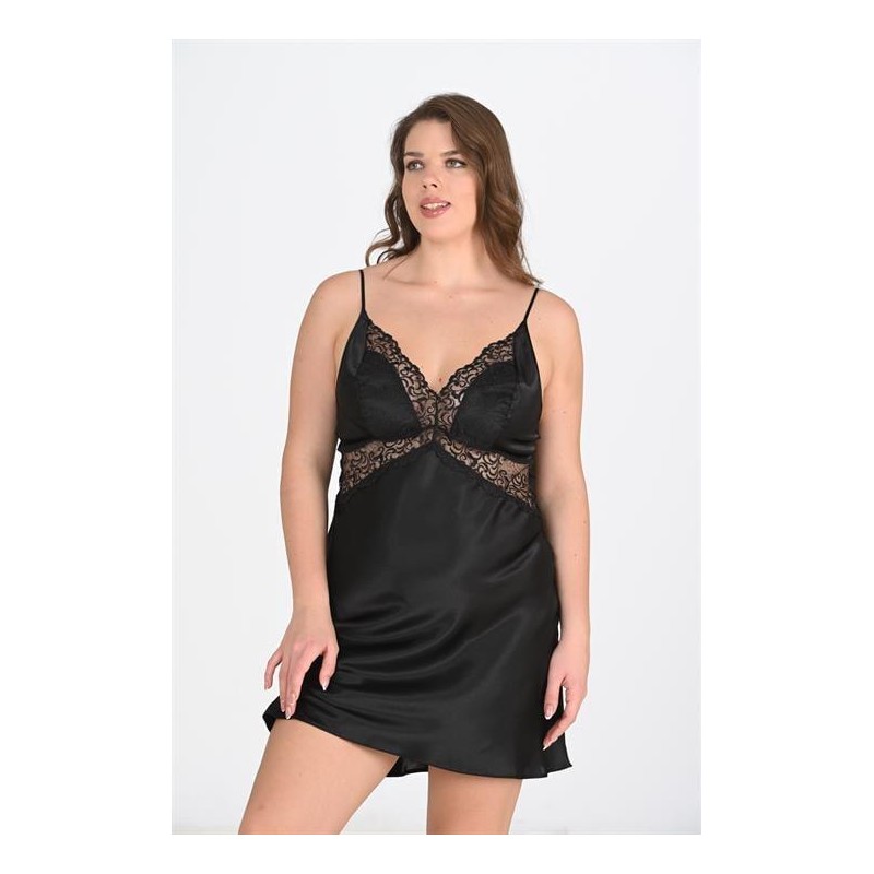 Ahu 2li Siyah Sabahlık Takımı Bigsize 6201