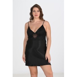 Ahu 2li Siyah Sabahlık Takımı Bigsize 6213