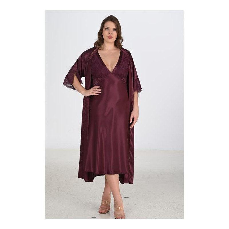 Ahu 2li Mürdüm Sabahlık Takımı Bigsize 6223