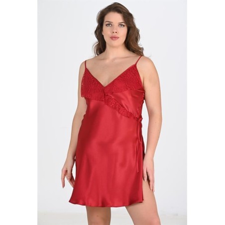 Aria's Closet Büyük Beden Bordo Gecelik 2107