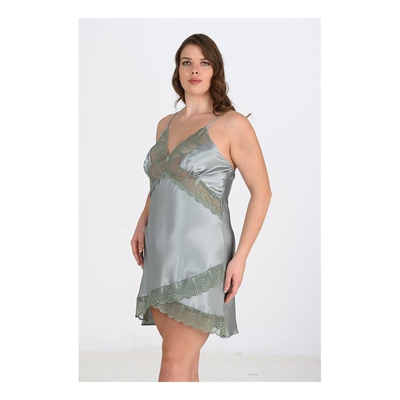 Aria's Closet Büyük Beden Yeşil Gecelik 2113