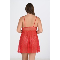 Aria's Closet Büyük Beden Kırmızı Gecelik 3040