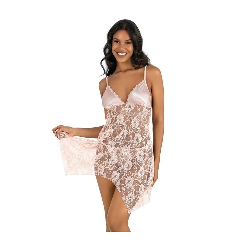 Aria's Closet Somon Kısa Tül Gecelik 4215