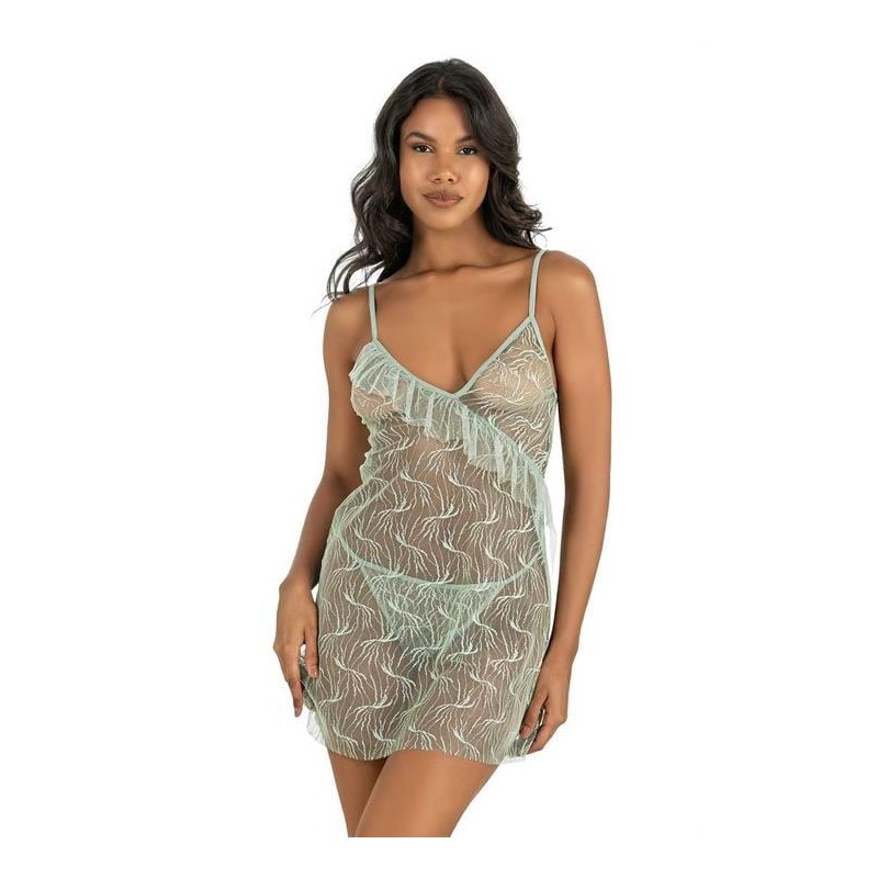 Aria's Closet Su Yeşili Kısa Tül Gecelik 4221