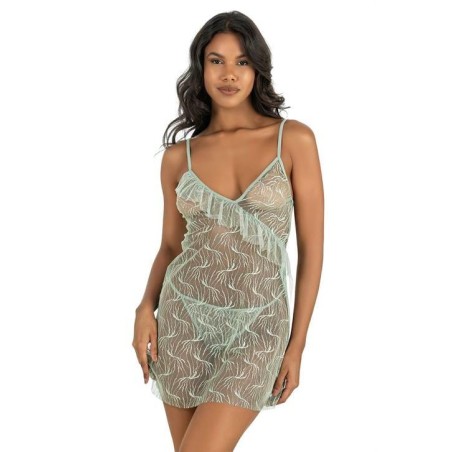 Aria's Closet Su Yeşili Kısa Tül Gecelik 4221