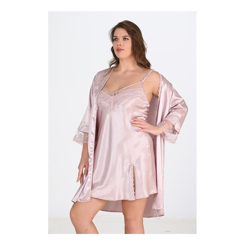 Ahu 2li Pudra Sabahlık Takımı Bigsize 6214