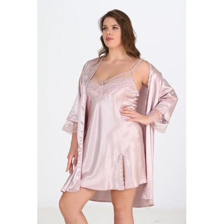 Ahu 2li Pudra Sabahlık Takımı Bigsize 6214