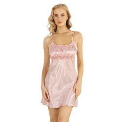 Aria's Closet Somon Kısa Saten Gecelik 8208