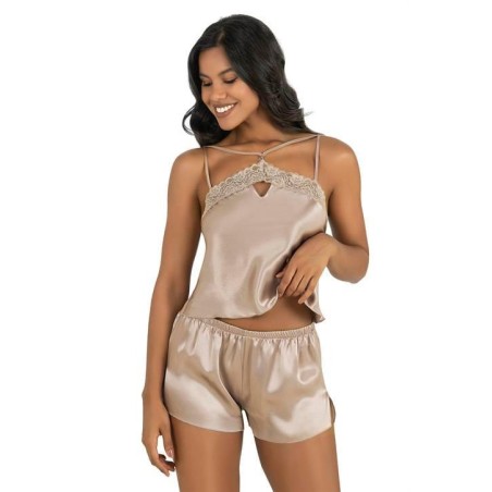 Aria's Closet Taş Saten Şort Takımı