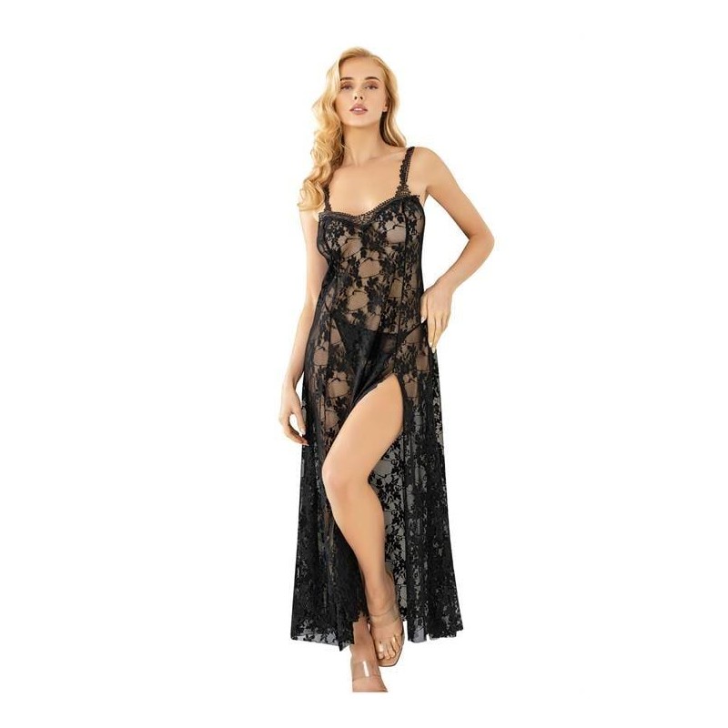 Aria's Closet Siyah Kısa Tül Gecelik