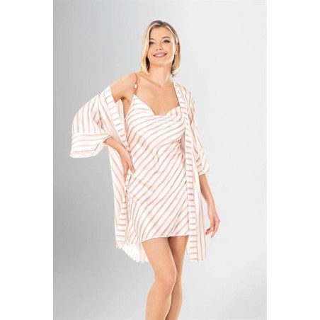 Aria's Closet 2 li Kısa Sabahlık Takımı Desenli