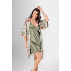 Aria's Closet 2 li Kısa Sabahlık Takımı Desenli