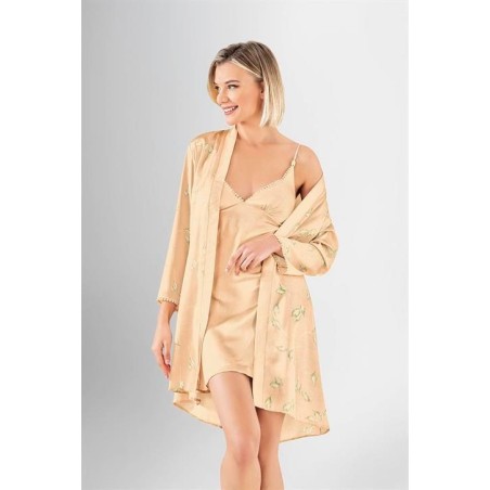 Aria's Closet 2 li Kısa Sabahlık Takımı Desenli