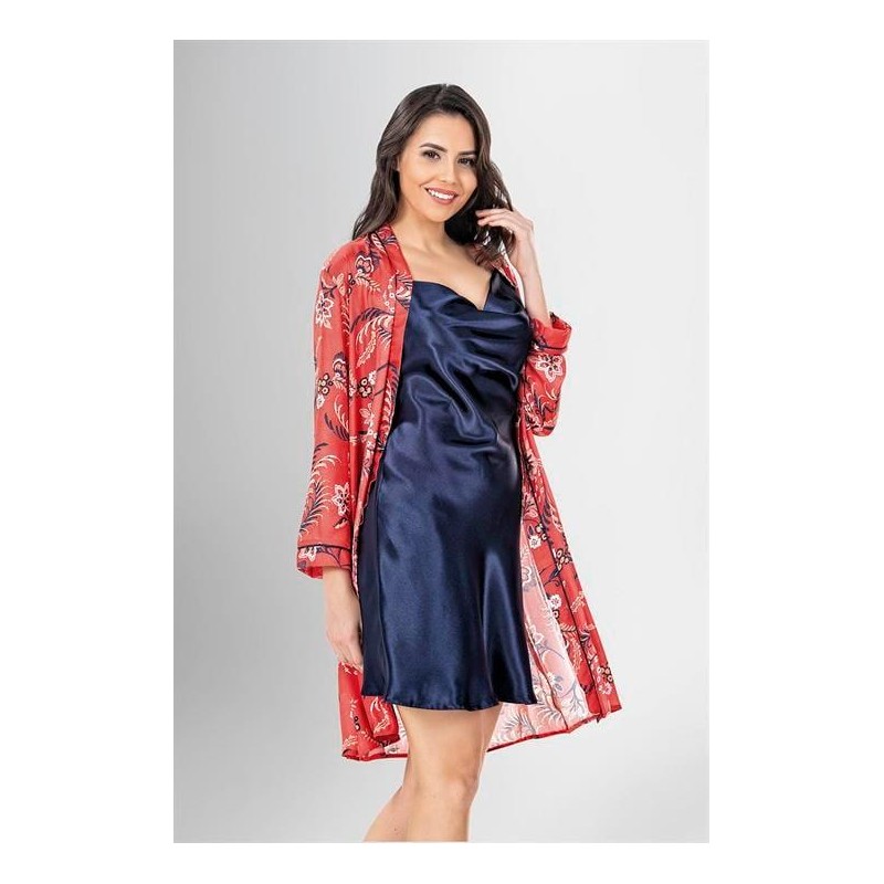 Aria's Closet 2 li Kısa Sabahlık Takımı Desenli