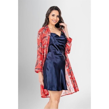 Aria's Closet 2 li Kısa Sabahlık Takımı Desenli