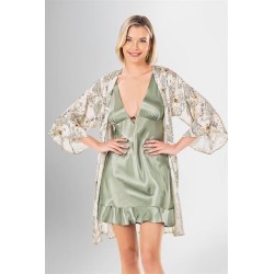 Aria's Closet 2 li Kısa Sabahlık Takımı Desenli