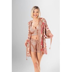 Aria's Closet 3'lü Şort Takımı Desenli