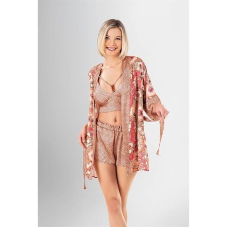 Aria's Closet 3'lü Şort Takımı Desenli