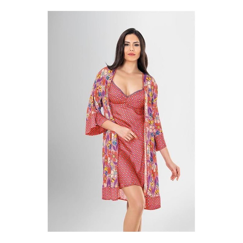 Loriva 2 li Kısa Sabahlık Takımı Desenli 1928