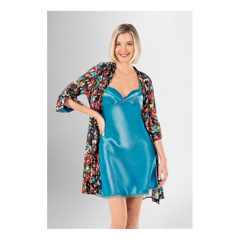 Loriva 2 li Kısa Sabahlık Takımı Desenli 1934