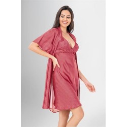 Loriva 2 li Kısa Sabahlık Takımı Desenli 1940