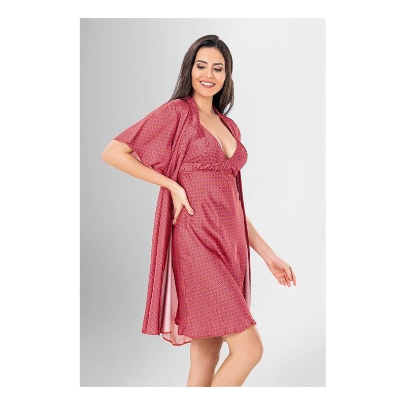 Loriva 2 li Kısa Sabahlık Takımı Desenli 1940