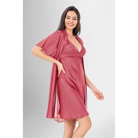 Loriva 2 li Kısa Sabahlık Takımı Desenli 1940