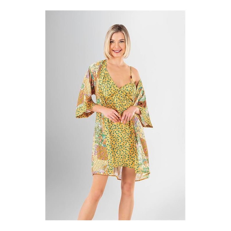 Loriva 2 li Kısa Sabahlık Takımı Desenli 1943