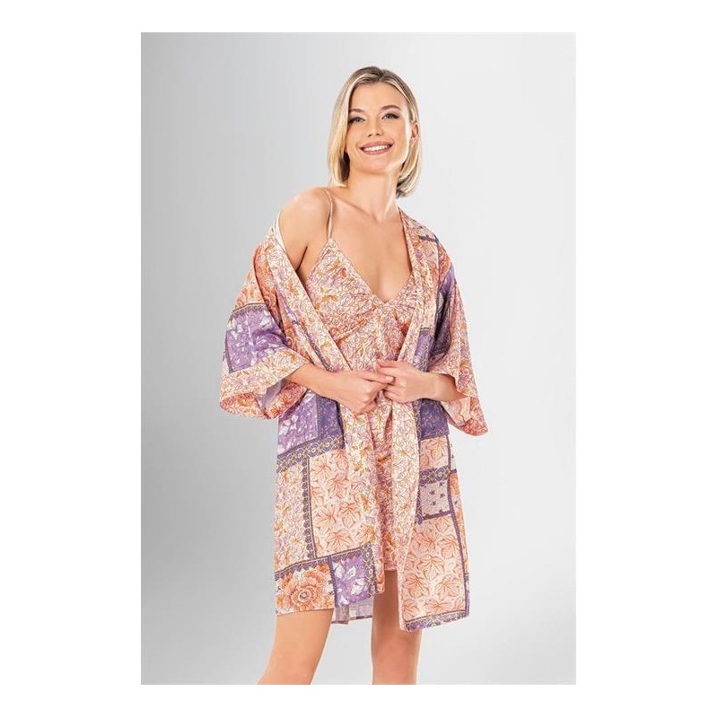 Loriva 2 li Kısa Sabahlık Takımı Desenli 1948