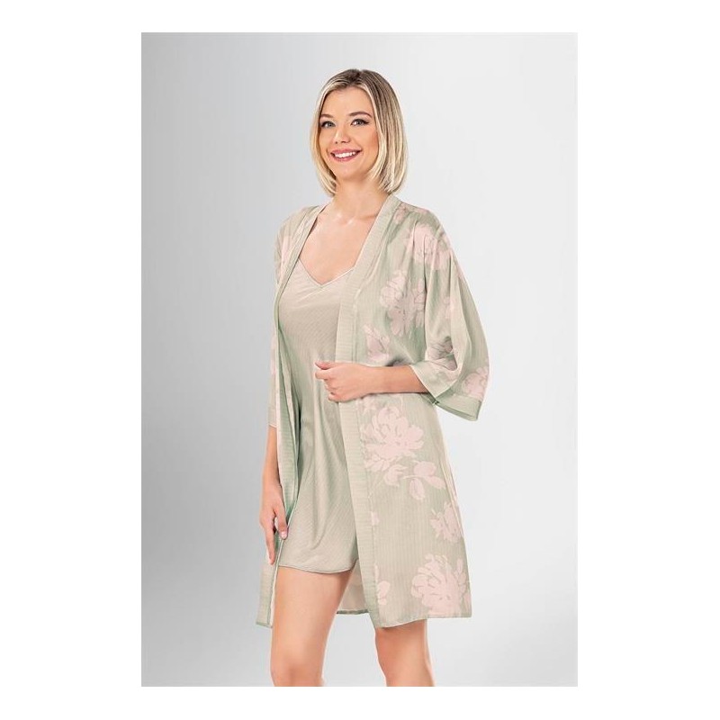 Loriva 2 li Kısa Sabahlık Takımı Desenli 1951
